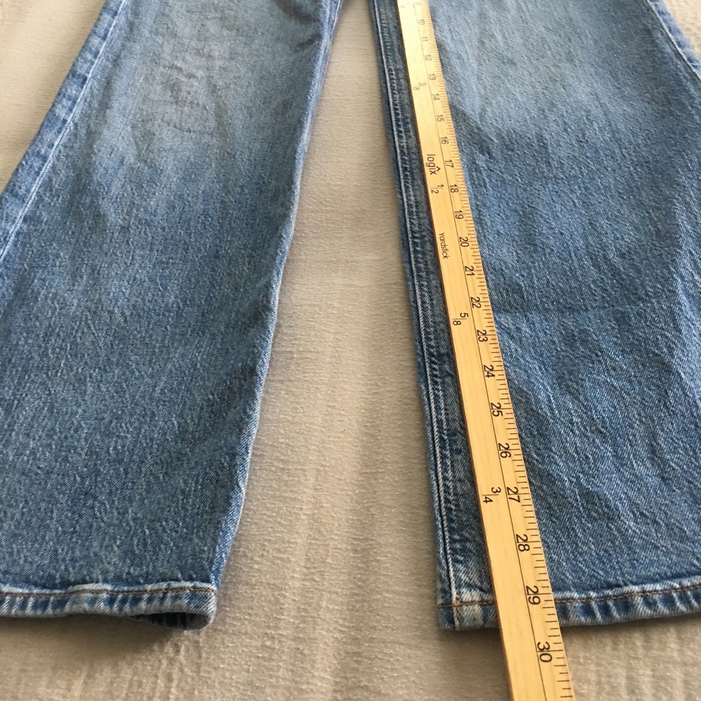 H&M High Rise Wide Leg Jeans Women's Size 4 or 25x29 Denim Light Wash Baggy - Picture 5 of 11